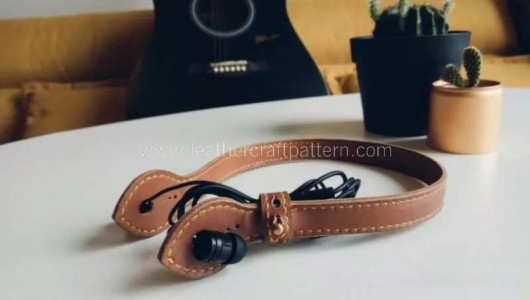 Make a leather earphone headset