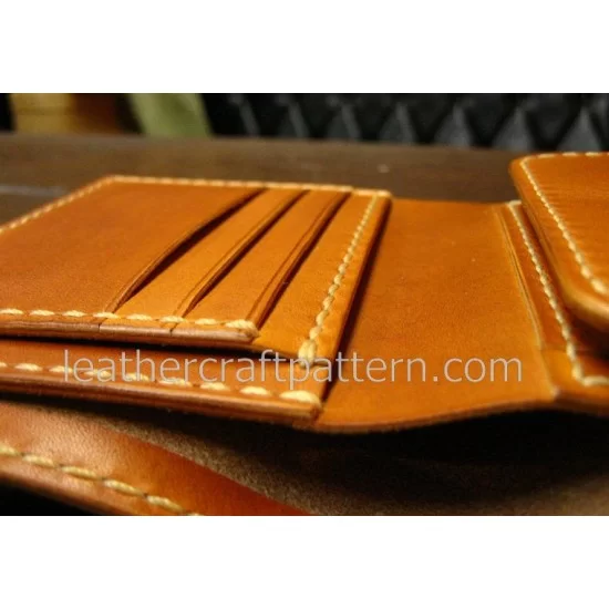 Leather wallet pattern, billfold pattern, short wallet pattern, pdf ...