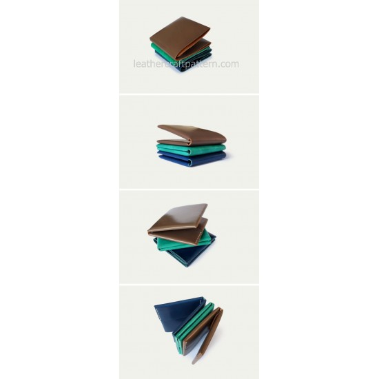 bag sewing patterns short wallet patterns card holder pattern PDF SWP-06 leather craft leather working pattern
