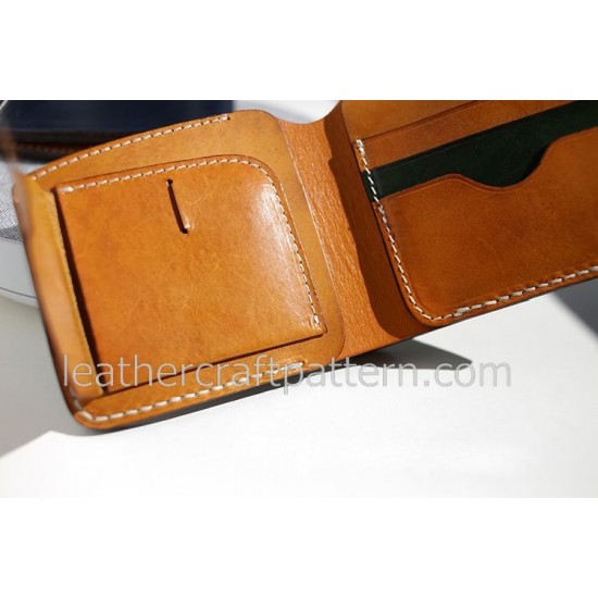 Bag sewing patterns short wallet patterns PDF instand download SWP-07 leather craft leather working pattern