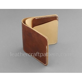 Wallet sewing pattern short wallet patterns PDF instand download SWP-08 leather craft leather working pattern