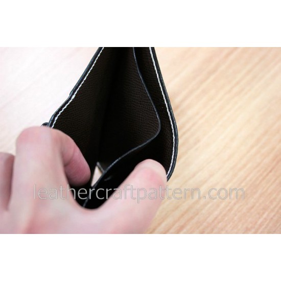 Bag sewing patterns short wallet patterns PDF SWP-10 leather craft leather working leather working patterns bag sewing