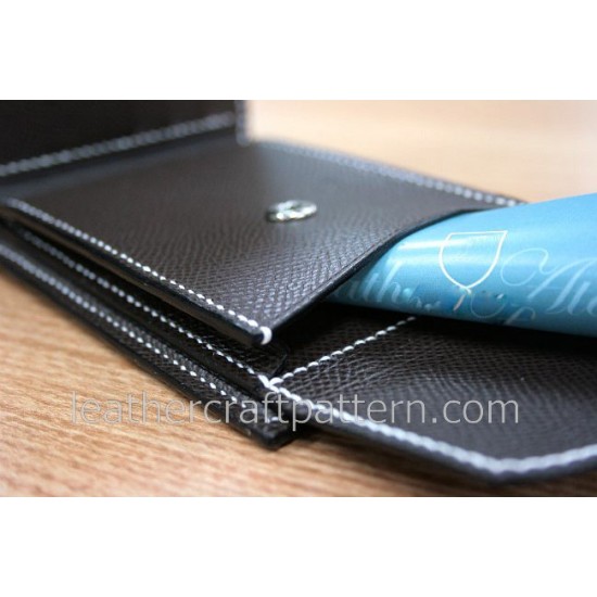Bag sewing patterns short wallet patterns PDF SWP-10 leather craft leather working leather working patterns bag sewing