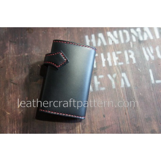 bag sewing pattern short wallet pattern PDF SWP-21 leather craft leather working leather working patterns bag sewing