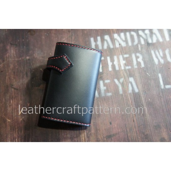 bag sewing pattern short wallet pattern PDF SWP-21 leather craft leather working leather working patterns bag sewing