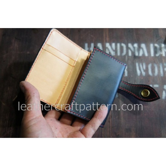 bag sewing pattern short wallet pattern PDF SWP-21 leather craft leather working leather working patterns bag sewing