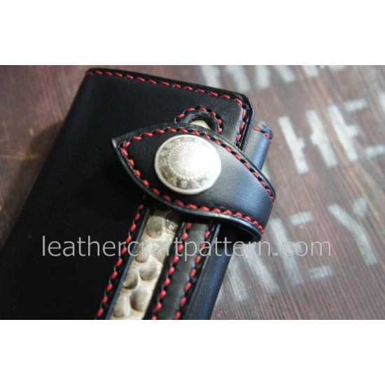 bag sewing pattern short wallet pattern PDF SWP-21 leather craft leather working leather working patterns bag sewing
