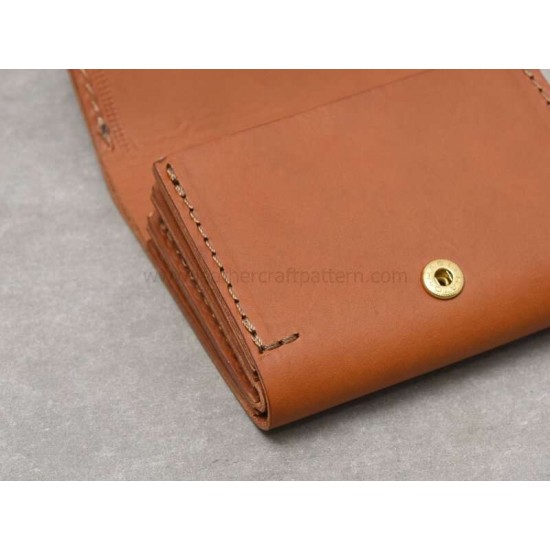 With instruction Leather short wallet billfold pattern pdf download SWP-33