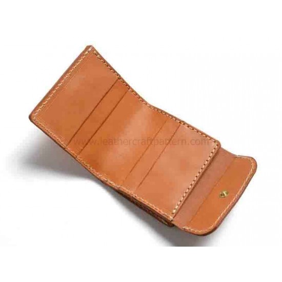 With instruction Leather short wallet bill pattern pdf download SWP-34