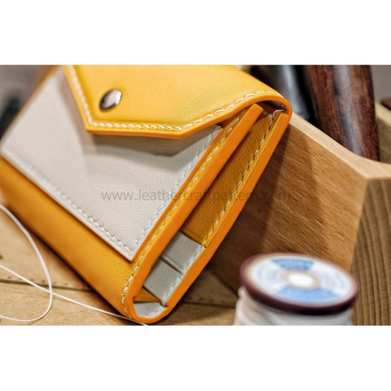 With 135 detailed pictures instruction leather triple fold wallet template leather short wallet pattern pdf download SWP-35 With 135 detailed pictures instruction leather triple fold wallet template leather short wallet pattern pdf download SWP-35