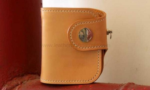How to make a leather short wallet sewing tutorial
