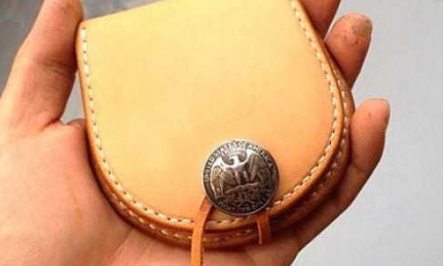 Leather purse sewing tutorial and pattern