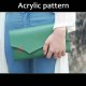 With instruction - Laser cut Acrylic template, leather clutch pattern, A-101