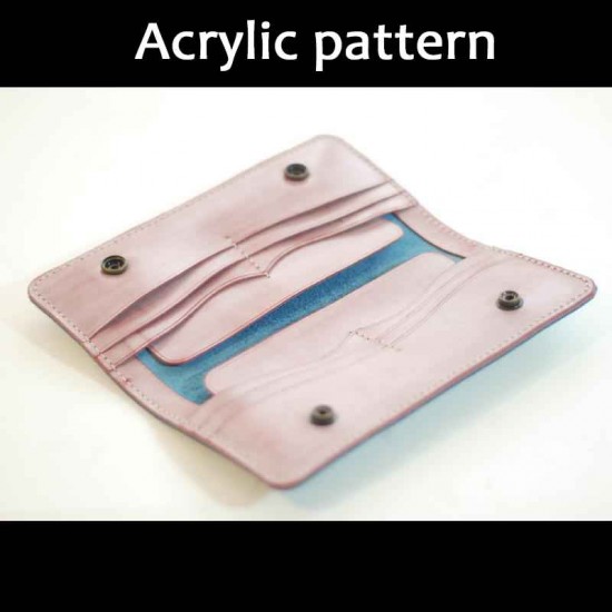 With instruction - Laser cut Acrylic template, long wallet template, A-102 With instruction - Laser cut Acrylic template, long wallet template, A-102