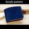With instruction - Laser cut Acrylic template, short wallet pattern, A-108