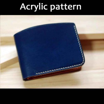 With instruction - Laser cut Acrylic template, short wallet pattern, A-108
