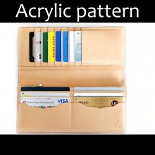 With instruction - Laser cut Acrylic template long wallet template, A-11 With instruction - Laser cut Acrylic template long wallet template, A-11
