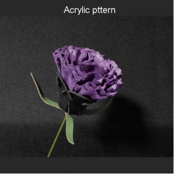 With instruction - Laser cut acrylic pattern Carnations flower pattern A-119