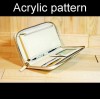 With instruction - Laser cut Acrylic template, clutch bag pattern, A-124