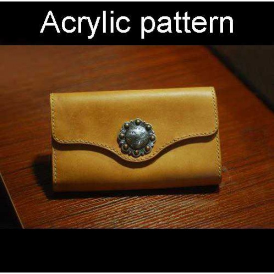 With instruction - Laser cut Acrylic template, long wallet pattern, A-126 With instruction - Laser cut Acrylic template, long wallet pattern, A-126