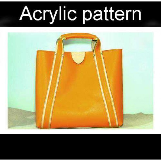 With instruction - Laser cut Acrylic template, Tote bag pattern, A-129 With instruction - Laser cut Acrylic template, Tote bag pattern, A-129