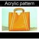 With instruction - Laser cut Acrylic template, Tote bag pattern, A-129