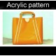 With instruction - Laser cut Acrylic template, Tote bag pattern, A-129 With instruction - Laser cut Acrylic template, Tote bag pattern, A-129