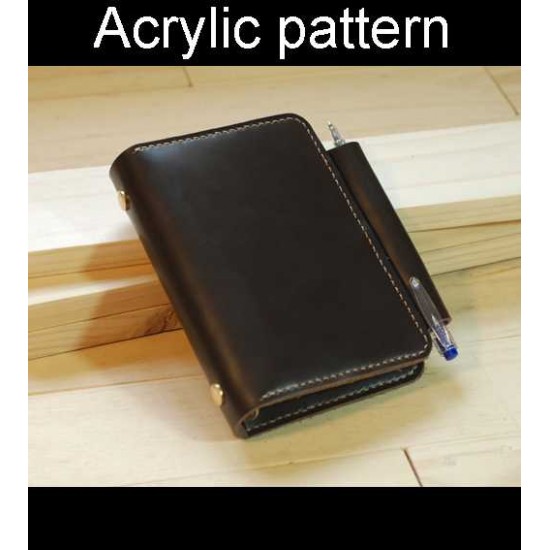 With instruction - Laser cut Acrylic template, A6 size dairy notebook pattern, A-134 With instruction - Laser cut Acrylic template, A6 size dairy notebook pattern, A-134