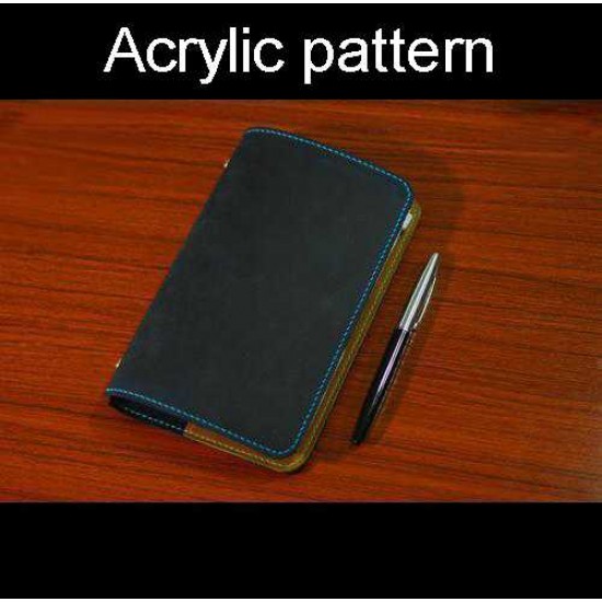 With instruction - Laser cut Acrylic template, A6 size dairy notebook pattern, A-135 With instruction - Laser cut Acrylic template, A6 size dairy notebook pattern, A-135