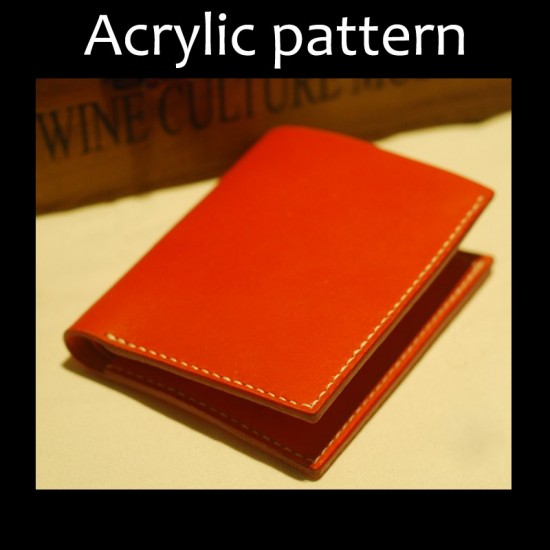 Laser cut Acrylic template, PMMA pattern, short wallet template, A-14