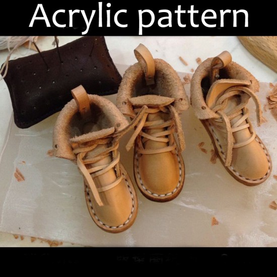 With instruction - Laser cut Acrylic template, mini shoe template, A-2