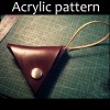 Laser cut Acrylic template, PMMA pattern, coin purse template, A-20