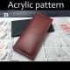 Laser cut Acrylic template, PMMA pattern, long wallet template, A-22