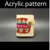 With instruction - Laser cut Acrylic template, short wallet pattern, A-23