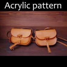 With instruction - Laser cut Acrylic template, cross body bag template, A-24