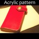 Laser cut Acrylic template, PMMA pattern,long wallet template, A-25