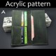 Laser cut Acrylic template, PMMA pattern, long wallet template, A-33