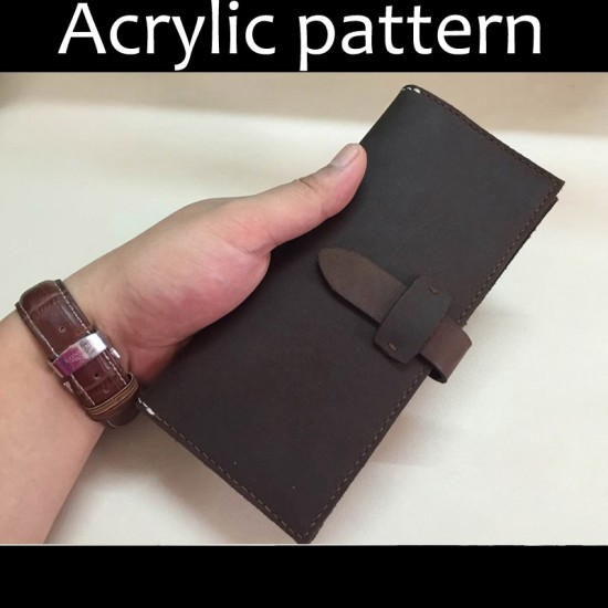 Laser cut Acrylic template, PMMA pattern, long wallet template, A-37