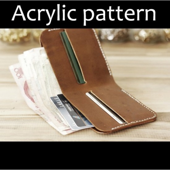 Laser cut Acrylic template, PMMA pattern, simple short wallet template, A-40 Laser cut Acrylic template, PMMA pattern, simple short wallet template, A-40