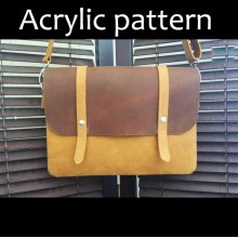 Laser cut Acrylic template, PMMA pattern, cross body bag template, A-42