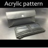 Laser cut Acrylic template, PMMA pattern, long wallet template, A-45
