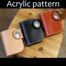 Laser cut Acrylic template, PMMA pattern, short wallet template, A-48