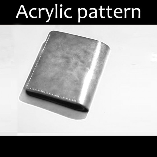 Laser cut Acrylic template, PMMA pattern, short wallet template, A-51