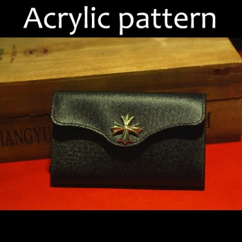 Laser cut Acrylic template, PMMA pattern, short wallet template, A-55