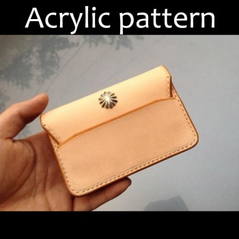 Laser cut Acrylic template, PMMA pattern, short wallet template, A-57