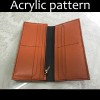 Laser cut Acrylic template, PMMA pattern, long wallet template, A-62