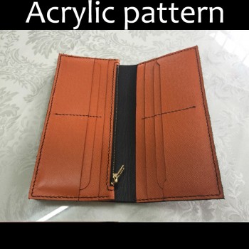 Laser cut Acrylic template, PMMA pattern, long wallet template, A-62