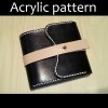 Laser cut Acrylic template, PMMA pattern, short wallet template, A-63
