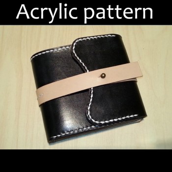 Laser cut Acrylic template, PMMA pattern, short wallet template, A-63