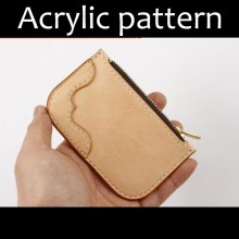 Laser cut Acrylic template, PMMA pattern, coin purse template, A-64 Laser cut Acrylic template, PMMA pattern, coin purse template, A-64